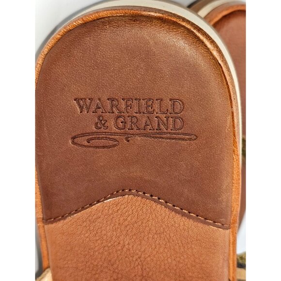 WARFIELD & GRAND Men's Camouflage Leather Casual Flip-Flops Sandals Sz 9 2297 - Picture 6 of 13